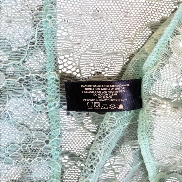 Free People Lace Applique Maxi Dress, mint green,floral design,Large, New - Picture 9 of 14